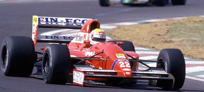 1992. Mexica. Pierluigi Martini driving BMS Dallara F192 Ferrari.