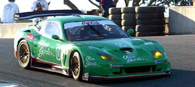 2002. ALMS. Laguna Seca. Naspetti sharing Rafanelli's Ferrari 550 Maranello with Mimmo Shiattarella. 